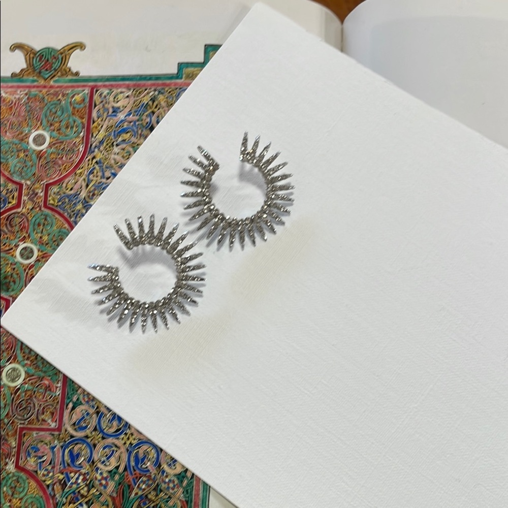 Elegant Silver Spike Earrings